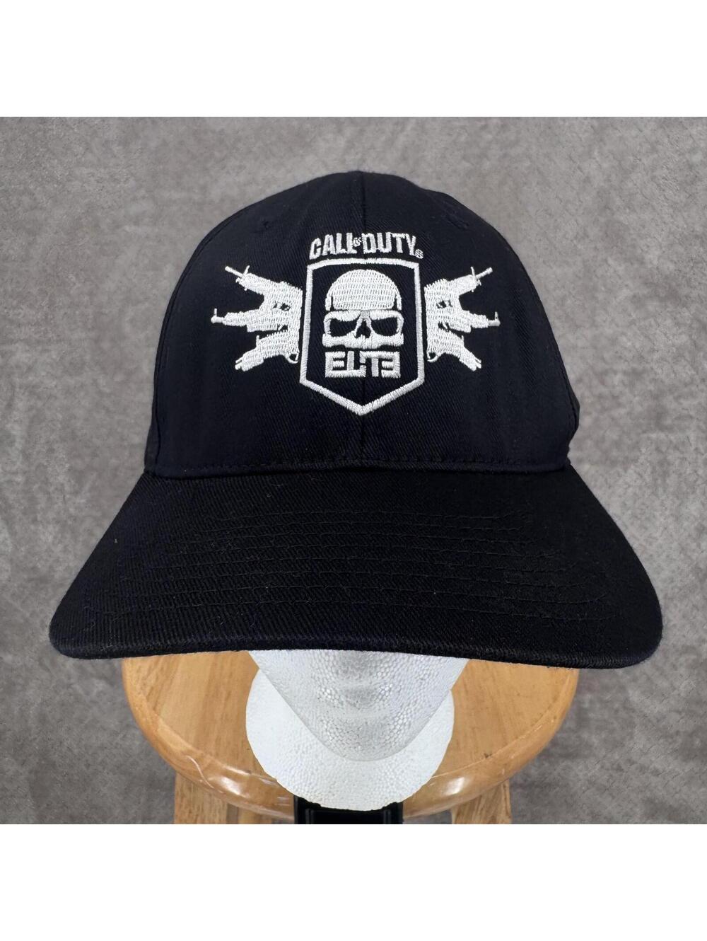 Call Of Duty Elite Flexfit Hat Black L-XL Activision Skull Logo Baseball Cap